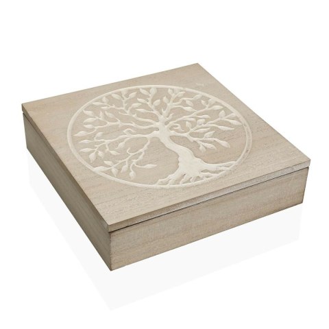 Pudełko ozdobne Versa Drzewo Drewno 24 x 6 x 24 cm