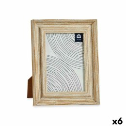 Ramka na Zdjęcia Szkło Złoty Drewno Brązowy Plastikowy (19 x 2 x 24 cm) (6 Sztuk)