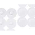 Antypoślizgowa mata prysznicowa Biały PVC 68 x 1 x 36 cm (6 Sztuk)