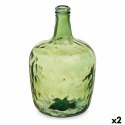 Butelka Gładki Dekoracja Kolor Zielony 22 x 37,5 x 22 cm (2 Sztuk)