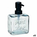 Dozownik mydła Pure Soap 250 ml Szkło Czarny Plastikowy (12 Sztuk)