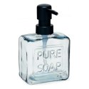 Dozownik mydła Pure Soap 250 ml Szkło Czarny Plastikowy (12 Sztuk)