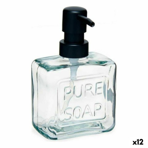 Dozownik mydła Pure Soap 250 ml Szkło Przezroczysty Plastikowy (12 Sztuk)