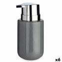 Dozownik mydła Szary Srebrzysty Metal Ceramika 350 ml (6 Sztuk)