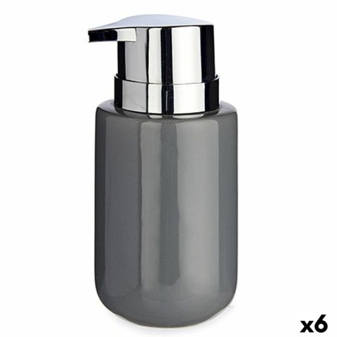 Dozownik mydła Szary Srebrzysty Metal Ceramika 350 ml (6 Sztuk)