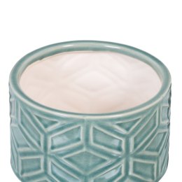 Doniczka 17,5 x 17,5 x 14 cm Ceramika Niebieski
