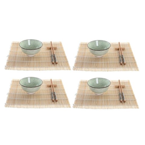 Zestaw do Sushi DKD Home Decor 14,5 x 14,5 x 35 cm Kamionka Orientalny (16 Części)