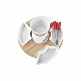 Zestaw do fondue DKD Home Decor Czerwony 26,5 x 26,5 x 1,5 cm (10 pcs)