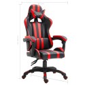 Fotel dla gracza, czerwony, sztuczna skóra