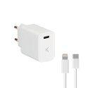 Ładowarka USB Iphone KSIX Apple-compatible Biały