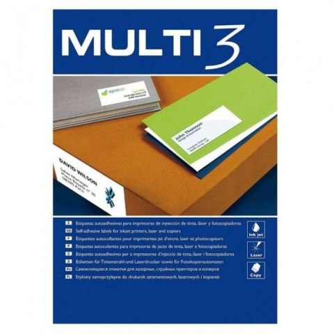 Etykiety do Drukarki MULTI 3 CD/DVD Ø 117 mm Biały 100 Kartki
