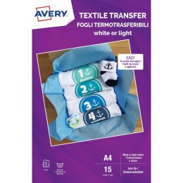 Papier do Drukarki Avery Textile Transfer A4 15 Kartki