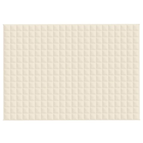 Koc obciążeniowy, kremowy, 155x220 cm, 7 kg, tkanina