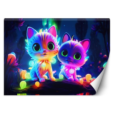 Fototapeta, Śliczne koty neonowe - 100x70