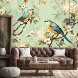 Fototapeta, Ptaki Kwiaty Chinoiserie - 300x210