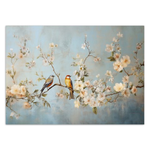 Fototapeta, Ptaki na gałęzi Chinoiserie - 250x175