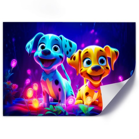 Obraz na płótnie, Urocze psy kreskówka - 100x70