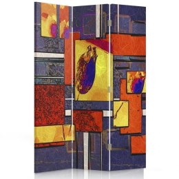 Parawan dwustronny obrotowy, Abstrakcja i geometria - 110x170