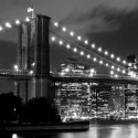 Parawan dwustronny obrotowy, Brooklyn Bridge nocą - 110x170