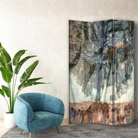 Parawan dwustronny obrotowy, Tajemnicze drzewo - 110x170