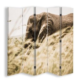 Parawan dwustronny obrotowy, Wędrówka słonia - 180x170