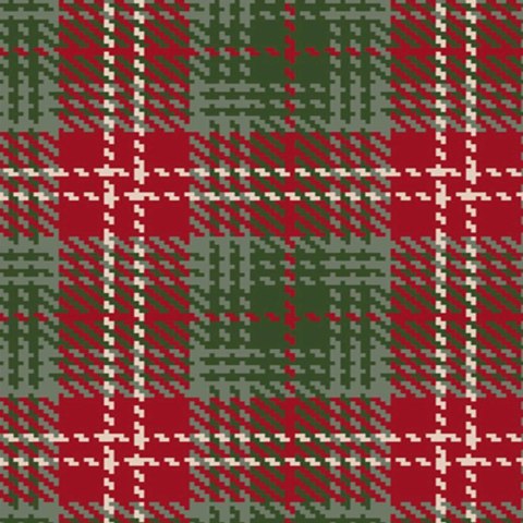 Parawan dwustronny, W czerwono-zieloną kratę - 180x170