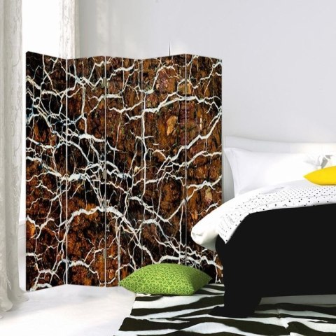 Parawan dwustronny, Wijące się korzenie - abstrakcja - 180x170