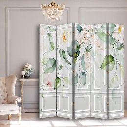 Parawan dwustronny, Zielone liście - 180x170