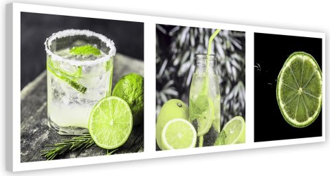 Obraz na płótnie, Limonka drink panorama - 120x40