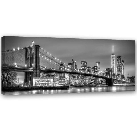 Obraz na płótnie, Most Brookliński Nowy Jork - 120x40