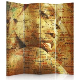 Parawan dwustronny, Mapa z portretem kobiety - 145x170