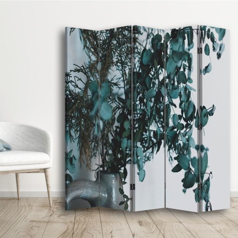 Parawan dwustronny, Zielona roślina w wazonie - 180x170