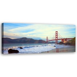 Obraz na płótnie, Golden Gate Bridge Most - 120x40