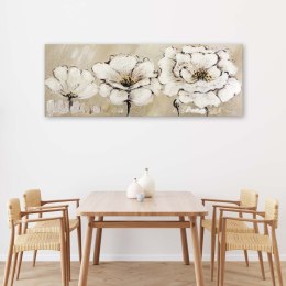 Obraz na płótnie, Malowane kwiaty boho - 150x50