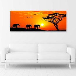 Obraz na płótnie, Panorama sawanny w Afryce - 90x30