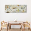 Obraz na płótnie, Pastelowe malowane kwiaty - 150x50