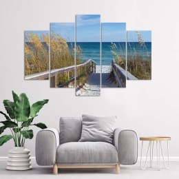Obraz pięcioczęściowy na płótnie, Zejście na plażę - 100x70