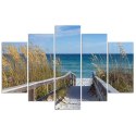 Obraz pięcioczęściowy na płótnie, Zejście na plażę - 150x100