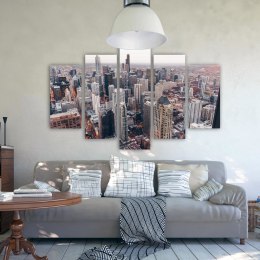 Obraz pięcioczęściowy na płótnie, Wieżowce w Chicago - 100x70