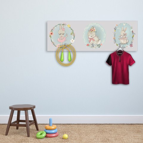 Wieszak, Króliczki - 70x25