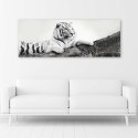 Obraz na płótnie, Czuwający tygrys - 90x30