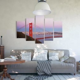 Obraz 5 częściowy na płótnie, Most Golden Gate 3 - 150x100