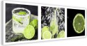 Obraz na płótnie, Limonkowe szaleństwo - zestaw - 150x50