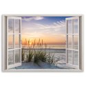 Obraz na płótnie, Okno z widokiem na plażę - 100x70