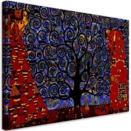 Obraz, Niebieskie drzewo życia abstrakcja - 90x60