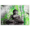 Obraz na płótnie, Budda i liście - 100x70
