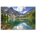 Obraz na płótnie, Górskie jezioro Drzewa Natura - 100x70