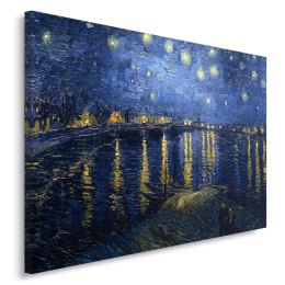 Obraz na płótnie, Reprodukcja obrazu V. van Gogha - gwiaździsta noc - 120x80