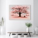 Obraz na płótnie, Różowe drzewo abstrakcja natura - 60x40
