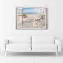 Obraz na płótnie, Widok z Okna ścieżka na plażę - 120x80